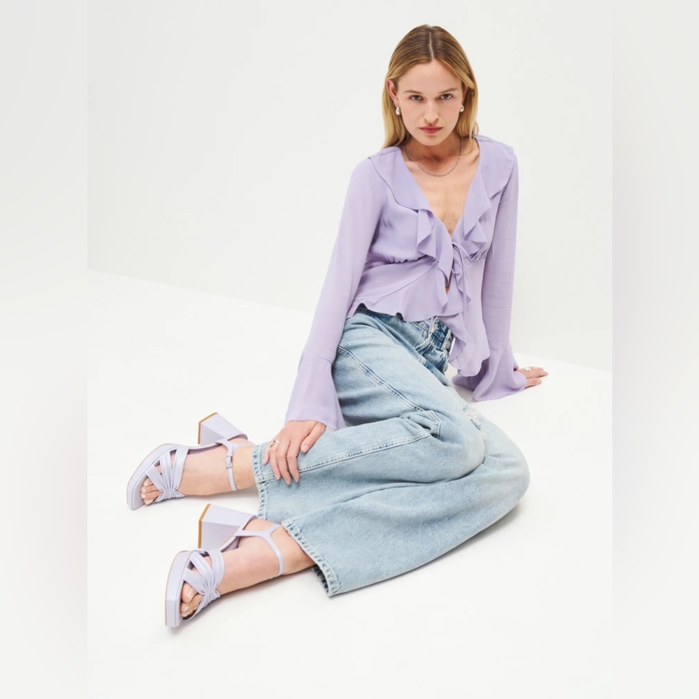 Reformation Maize Sandals NWT sz 9.5 Lilac